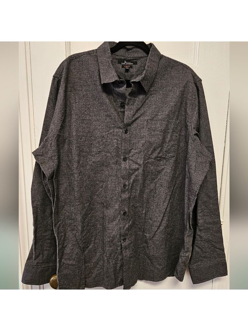 Marc Anthony Dark Gray Casual Button-Down Shirt 2XL